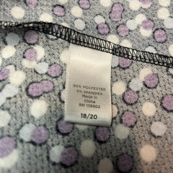 Avenue‎ Polka Dot Dress Black Purple Blue White 18/20 NWT Fit And Flair Retro - Picture 13 of 15